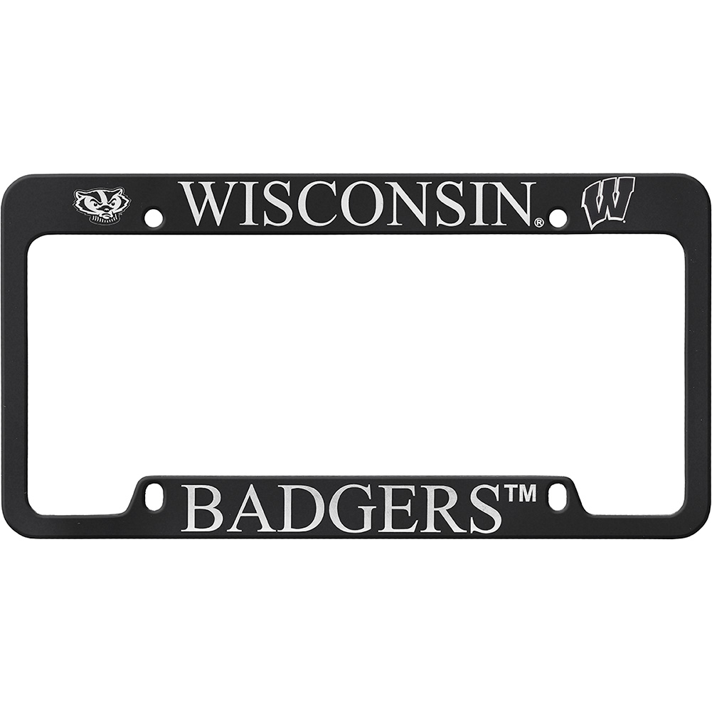 Red Wisconsin Badgers Mega Logo License Plate - 57113681