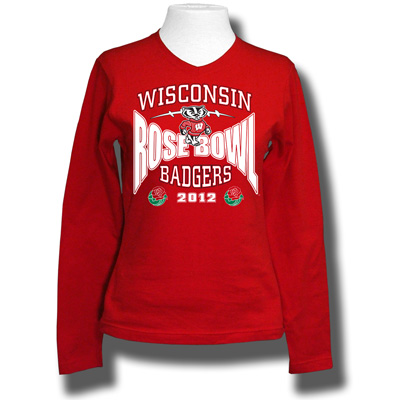 Campus One ROSE BOWL 2012 Womens Long Sleeve T-Shirt (Red)