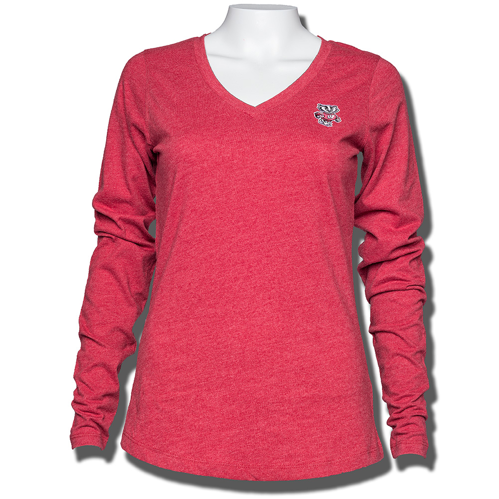 Antigua Women's Bucky Badger Long Sleeve T-Shirt (Red) | University ...