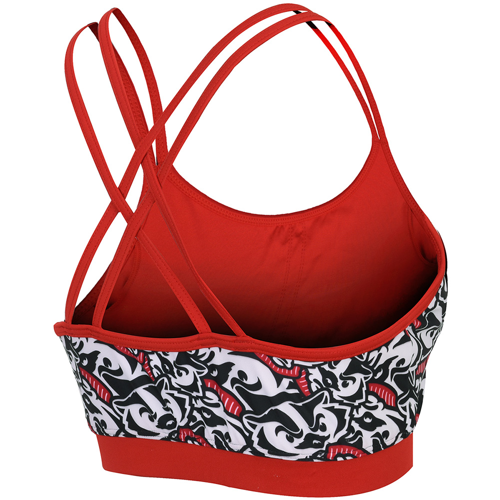 Zoozatz Women S Bucky Badger Sports Bra Multi University Book Zoozatz Bucky Badger Sports Bra Multi Thumbnail