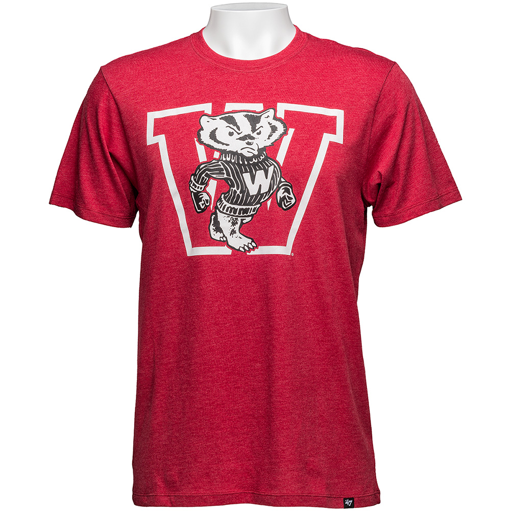 '47 Brand Vault Bucky Badger Club T-Shirt (Red) | University Book Store