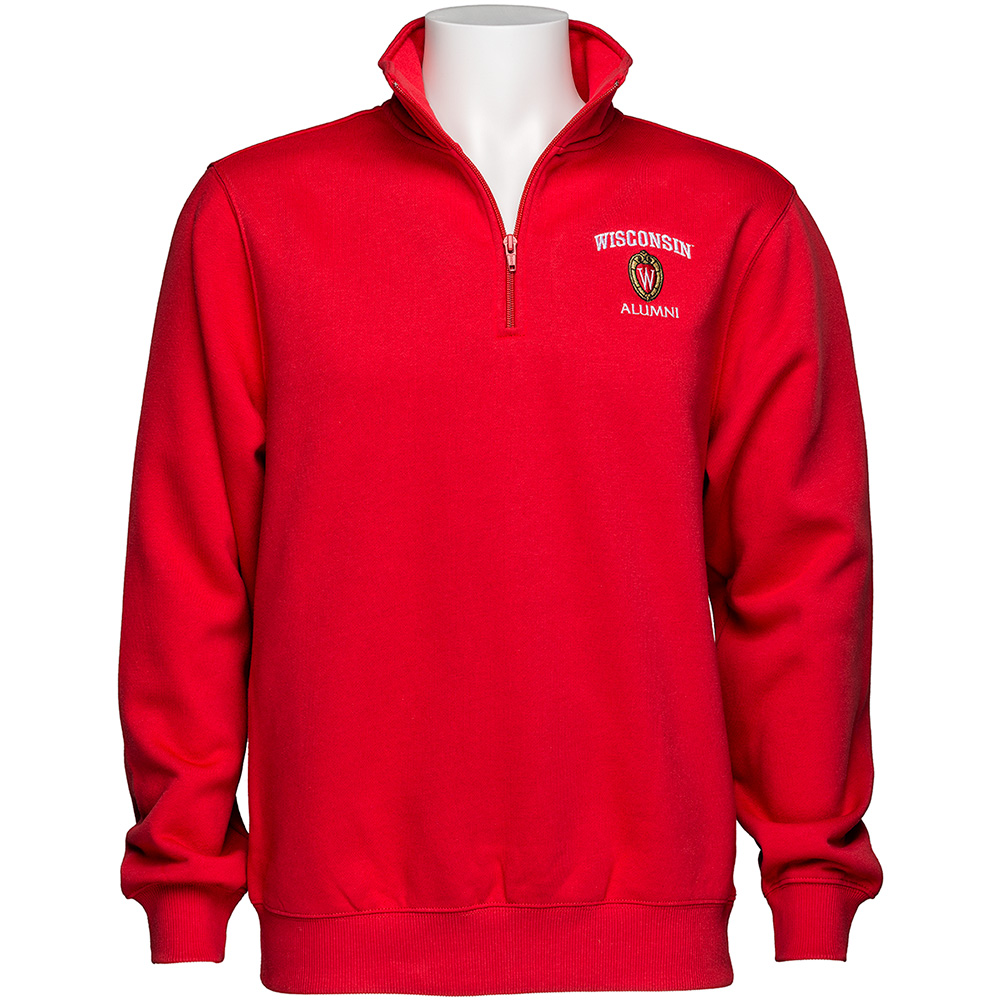 Top Promotion Wisconsin Alumni ¼ Zip Sweatshirt (Red) | University Book ...