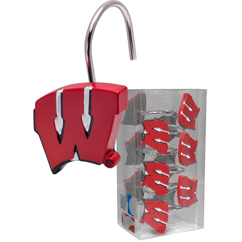The Northwest Wisconsin Motion W Shower Curtain Rings Red